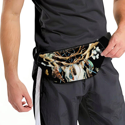 Dreamcatcher Deer Skull Print Fanny Pack