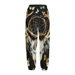 Dreamcatcher Deer Skull Print Fleece Lined Knit Pants