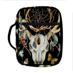 Dreamcatcher Deer Skull Print Front Pocket Bible Bag