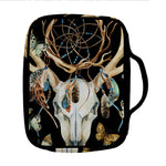 Dreamcatcher Deer Skull Print Front Pocket Bible Bag