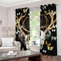 Dreamcatcher Deer Skull Print Grommet Curtains