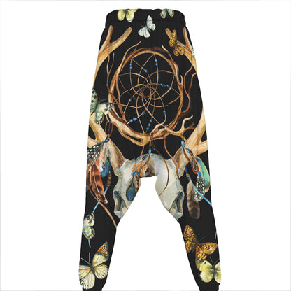 Dreamcatcher Deer Skull Print Hammer Pants