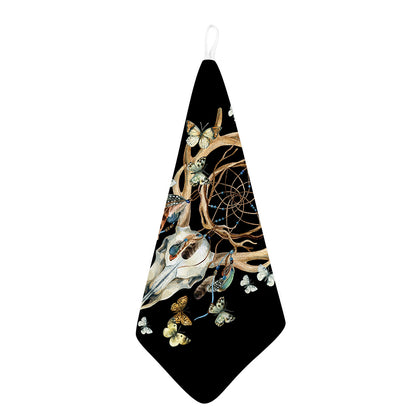 Dreamcatcher Deer Skull Print Hand Towel