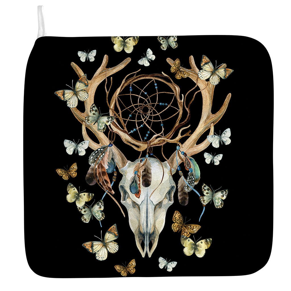 Dreamcatcher Deer Skull Print Hand Towel