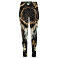 Dreamcatcher Deer Skull Print High-Waisted Pocket Leggings
