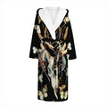 Dreamcatcher Deer Skull Print Hooded Bathrobe