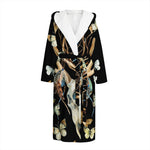 Dreamcatcher Deer Skull Print Hooded Bathrobe