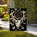 Dreamcatcher Deer Skull Print House Flag