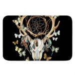 Dreamcatcher Deer Skull Print Indoor Door Mat