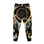 Dreamcatcher Deer Skull Print Jogger Pants