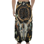 Dreamcatcher Deer Skull Print Lantern Pants