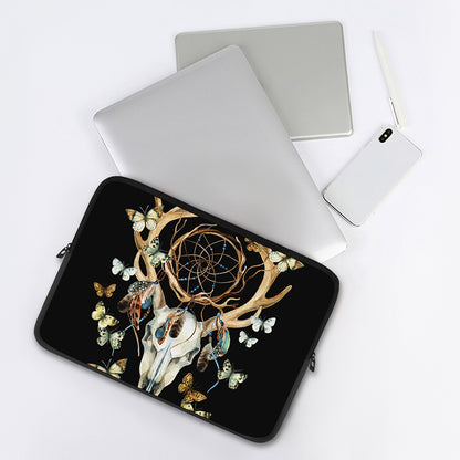 Dreamcatcher Deer Skull Print Laptop Sleeve