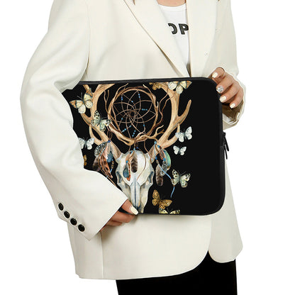 Dreamcatcher Deer Skull Print Laptop Sleeve