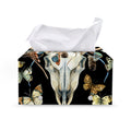 Dreamcatcher Deer Skull Print Leather Tissue Box Cover