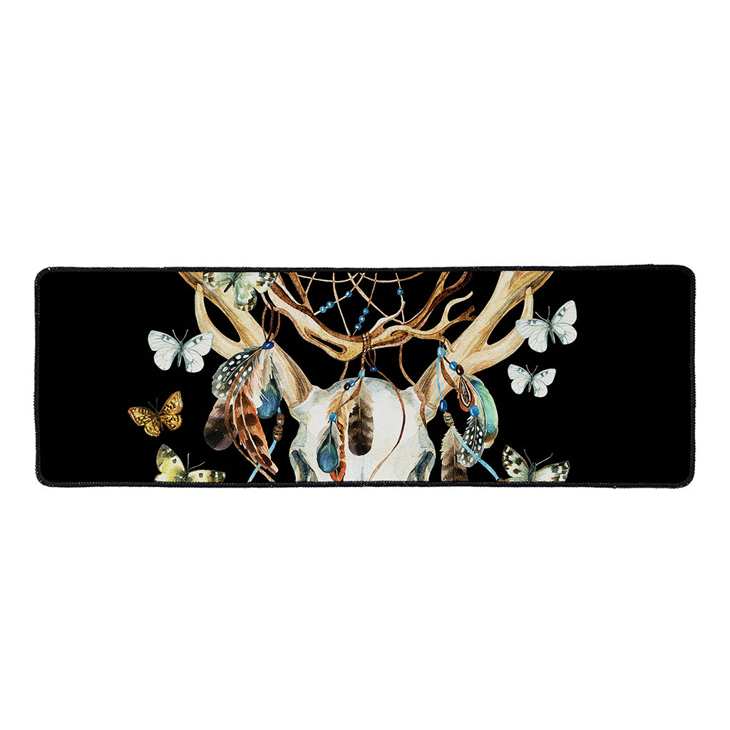 Dreamcatcher Deer Skull Print Long Kitchen Mat