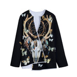 Dreamcatcher Deer Skull Print Long Sleeve Short Coat