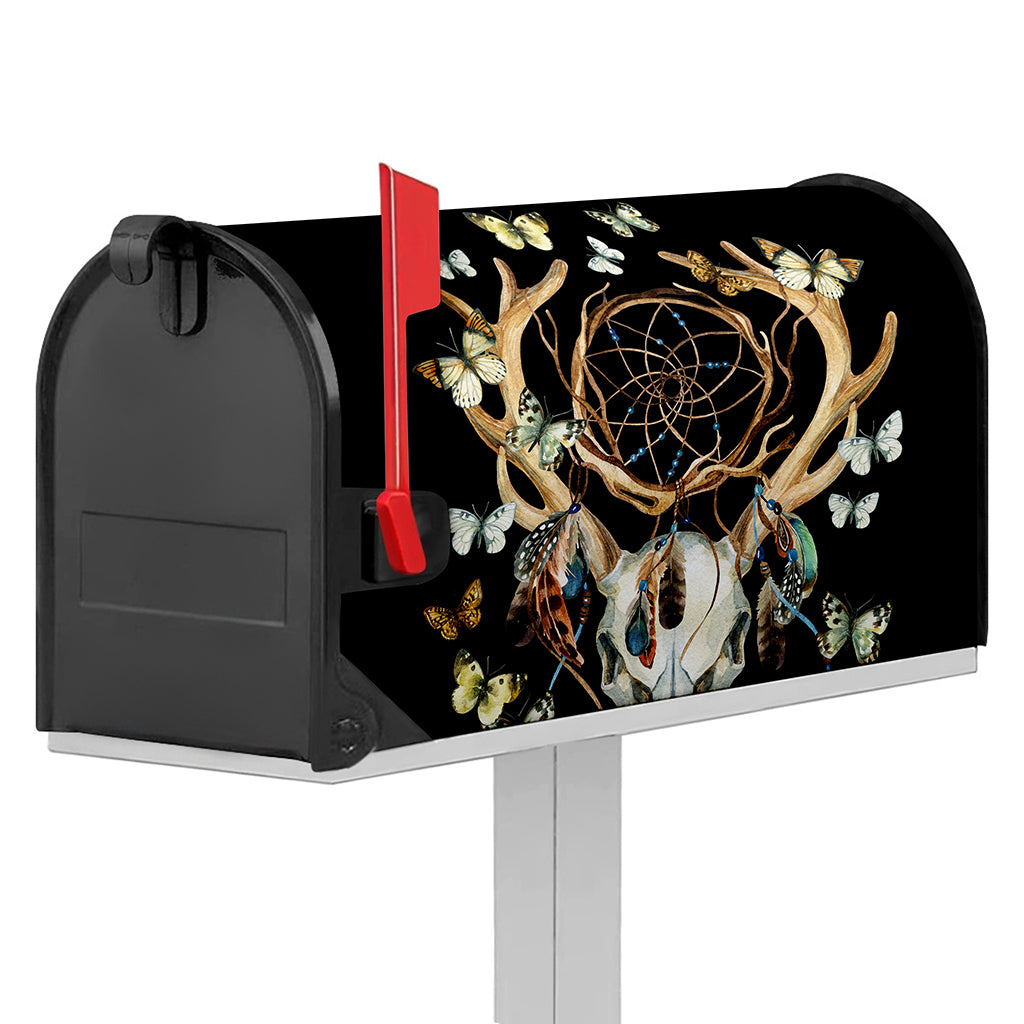 Dreamcatcher Deer Skull Print Mailbox Cover