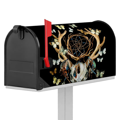 Dreamcatcher Deer Skull Print Mailbox Cover