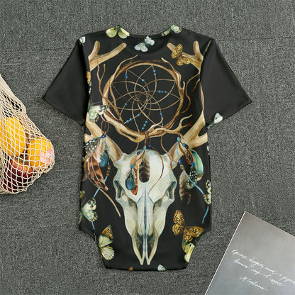 Dreamcatcher Deer Skull Print Men's Bodysuit