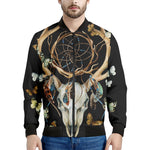 Dreamcatcher Deer Skull Print Men's Bomber Jacket