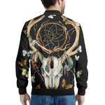 Dreamcatcher Deer Skull Print Men's Bomber Jacket