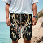 Dreamcatcher Deer Skull Print Men's Cargo Shorts
