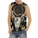 Dreamcatcher Deer Skull Print Men's Fitness Tank Top