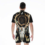 Dreamcatcher Deer Skull Print Men's Rompers
