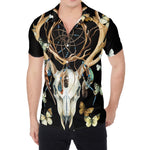 Dreamcatcher Deer Skull Print Men's Shirt