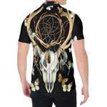 Dreamcatcher Deer Skull Print Men's Shirt