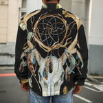 Dreamcatcher Deer Skull Print Men's Shirt Jacket