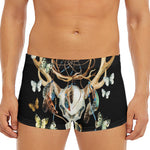 Dreamcatcher Deer Skull Print Men's Short Boxer Briefs