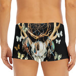 Dreamcatcher Deer Skull Print Men's Short Boxer Briefs