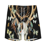 Dreamcatcher Deer Skull Print Men's Sports Shorts
