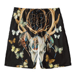 Dreamcatcher Deer Skull Print Men's Swim Trunks