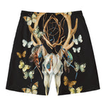 Dreamcatcher Deer Skull Print Men's Swim Trunks