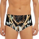 Dreamcatcher Deer Skull Print Men's Triangle Swim Briefs
