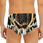 Dreamcatcher Deer Skull Print Men's Triangle Swim Briefs