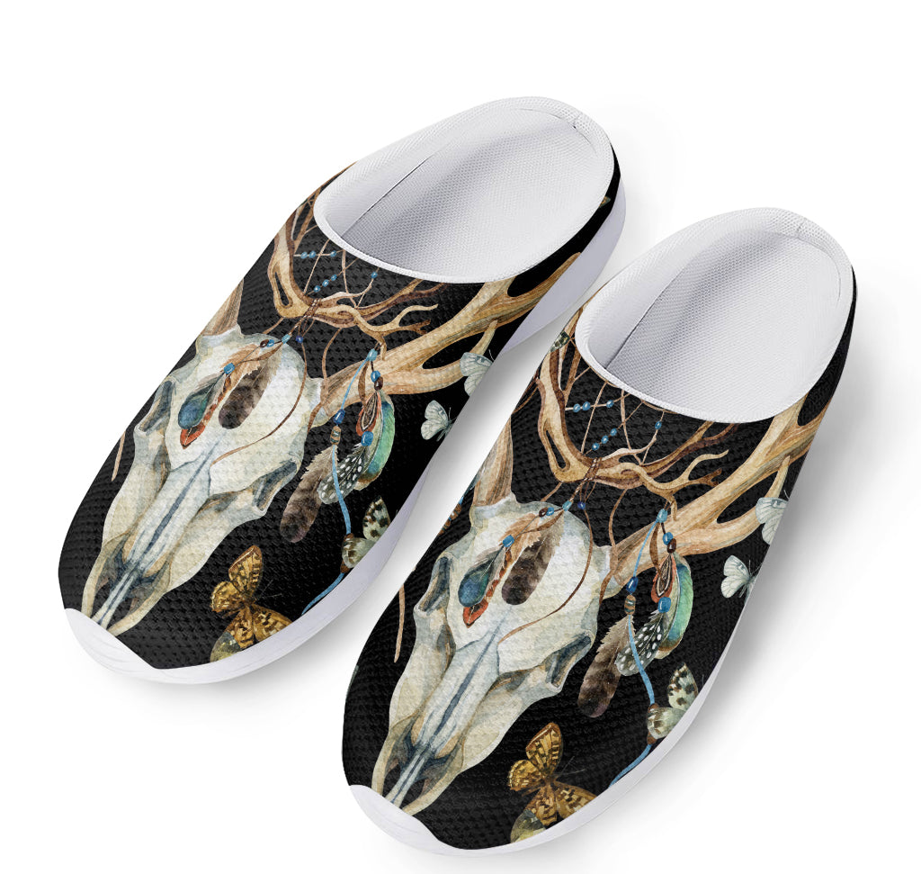 Dreamcatcher Deer Skull Print Mesh Casual Shoes