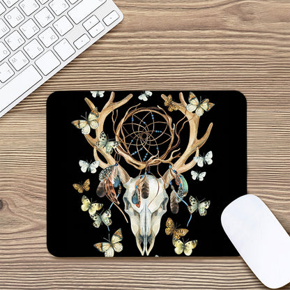 Dreamcatcher Deer Skull Print Mouse Pad