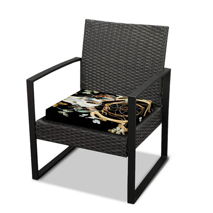 Dreamcatcher Deer Skull Print Outdoor Seat Cushion Cover
