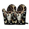 Dreamcatcher Deer Skull Print Oven Mitts