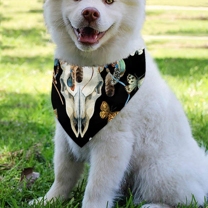 Dreamcatcher Deer Skull Print Over The Collar Dog Bandana