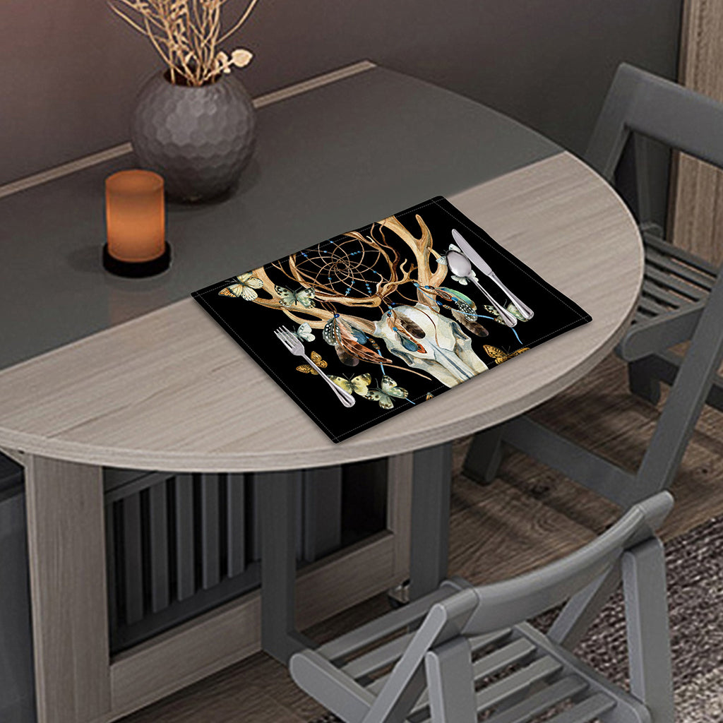 Dreamcatcher Deer Skull Print Placemat
