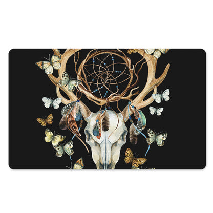Dreamcatcher Deer Skull Print Polyester Doormat