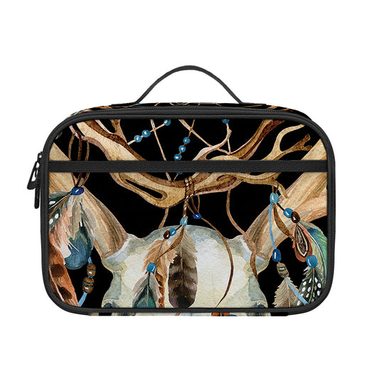 Dreamcatcher Deer Skull Print Portable Lunch Bag