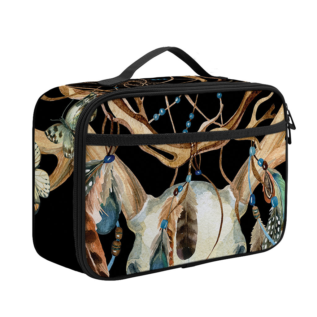 Dreamcatcher Deer Skull Print Portable Lunch Bag