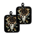 Dreamcatcher Deer Skull Print Pot Holders