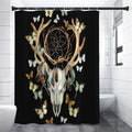 Dreamcatcher Deer Skull Print Premium Shower Curtain