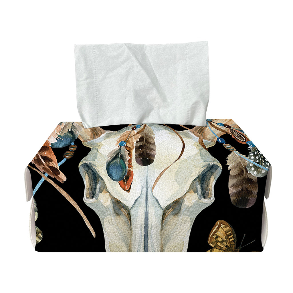 Dreamcatcher Deer Skull Print Rectangle Tissue Box Cover